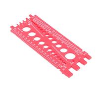 YWBL-WH Medidor de tornillos para tuercas, tornillos, pernos y tuercas de plástico, identificador, medidor de tornillos, probador de roscas para taller, garaje (rojo)