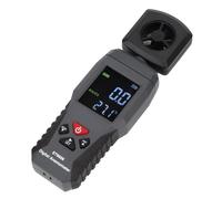 YWBL-WH Medidor de Velocidad del Viento, Sensor Anemómetro Portátil para Medición de la Velocidad del Viento y Retención de Datos con Valores Máximo, Mínimo y promedio. Alarma de del Alta Baja, Manual