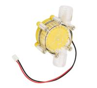 YWBL-WH Microgenerador Hidráulico F50, Bomba de Flujo de Agua CC Regulada, 5V, 12V, 80V, Opcional, para el Hogar, Jardín, Exteriores, Energía Hidroeléctrica (F50 5V amarillo transparente)