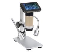 YWBL-WH Microscopio Digital USB con Pantalla de 3 Pulgadas HD 10X a 300X Microscopio de Acero Inoxidable para Soldadura Telefónica Salida USB Enfoque Manual de 12MP para Reparación Inspección de