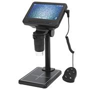 YWBL-WH Microscopio USB de 5 Pulgadas con 8 Luces Ajustables para | Visualización precisa con manos libres, resolución de vídeo FHD de 1080P, iluminación sin sombras, conjunto de LED