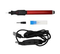 YWBL-WH Mini Bolígrafo de Grabado Eléctrico, Velocidad Ajustable, Alimentado por USB, Herramienta de Precisión para Metal, Madera, Vidrio, Ideal para Fabricación de Joyas y Manualidades