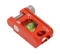 YWBL-WH Mini Regla de Nivel de 2,5 Pulgadas, Nivel de Burbuja Magnético de Aluminio Fundido Sólido con Abrazadera de Perilla, Rango de Sujeción de 0-15 Mm para Trabajos de Plomería y Electricidad