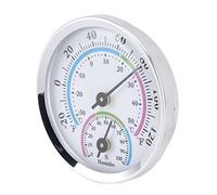 YWBL-WH Mini Termómetro Higrómetro para Interiores, Monitor de Humedad y Temperatura Plateado Liviano, Medidor Digital Portátil de Diseño Compacto con Escala Clara para Invernadero, Almacén, Oficina