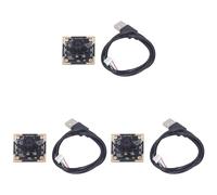 YWBL-WH Módulo de Cámara USB 2.0, 3 Unidades, 1 MP, Ángulo de Visión de 100°, Vista Panorámica con Distorsión para Vigilancia y Grabación