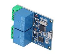 YWBL-WH Módulo de relé USB, Placa de relé de 2 Canales con Microcontrolador CH340, Indicadores LED, Protección contra Sobrecorriente, 50 X 40 Mm para Control de Automatización Electrónica de Bricolaje