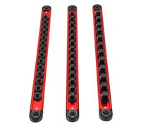 YWBL-WH Organizador de Enchufes Magnéticos, Soporte para 42 Enchufes con Accionamiento de 1/4 3/8 1/2 Pulgadas, Organizador de Herramientas de Aleación de Zinc con Cerraduras de Bola con