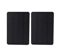 YWBL-WH Panel Solar de 10 W, 2 Unidades de Cargador de Silicio Monocristalino IP65 Resistente Al Agua con Soporte Ajustable de 360 grados, para Ring Battery Doorbell Plus Pro Video