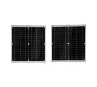 YWBL-WH Panel Solar Monocristalino 25W Portátil, Kit con 2 Unidades, Controlador de Carga 20V 60A USB Dual Puerto DC para Camping Caravana Marino