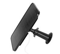 YWBL-WH Panel Solar Panel de Expansión Solar Monocristalino 4W 6V Salida USB IP65 Impermeable con Soporte Ajustable para Cámaras de Seguridad Vigilancia Exterior y Teléfonos (BLACK)