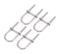 YWBL-WH Pernos en U Perno en U Redondo de Acero Inoxidable 304 M12x150 Mm con Tuercas Arandelas de Placa Paquete de 4 Resistentes para Tubería Madera Acero RV Parachoques Barco Soporte para Exteriores