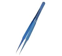 YWBL-WH Pinzas de Aleación de Ti, Pinzas de Microscopio de Punta Recta de Alta Precisión de 0,15 Mm, Antimagnéticas a Prueba de Corrosión para Reparación (cabeza doblada)