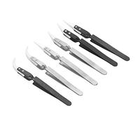 YWBL-WH Pinzas de Soldadura Antimagnéticas, Juego de Pinzas de Acero Inoxidable y Cerámica, Ideales para Reparación de Circuitos de Precisión y Procesamiento de Joyas