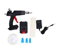 YWBL-WH Pistolas de Pegamento para Cableado de Fibra óptica, Pantalla Digital, Temperatura Ajustable de 100 a 220 ℃ con Junta Cóncava y Columna de Fijación de Bandeja de Cables para (Enchufe de la UE)