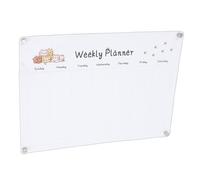 YWBL-WH Planificador Semanal Magnético de Acrílico, Calendario Transparente Borrable para Nevera, Perfecto para Organización de Cocina y Planificación de Comidas