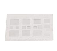 YWBL-WH Plantilla Universal de Reparación BGA, Plantilla de Bola de Soldadura de Acero Inoxidable con 4 Tamaños de Paso para Reparación de Placa Base de Teléfono y Chips IC BGA