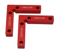 YWBL-WH Regla de Abrazadera de ángulo Recto para Carpintería de Aleación de Aluminio Cuadrada de Posicionamiento de 90 Grados, 100 X 100 Mm, Accesorio Anodizado Preciso de 90 Grados para Diseño de
