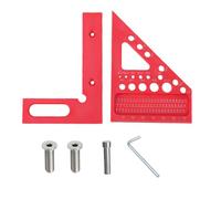 YWBL-WH Regla de Medición de Múltiples ángulos, Escuadra de Carpintero ABS de Primera Calidad con Escala Impresa Precisa para Renovación de Construcciones de Carpintería