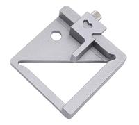 YWBL-WH Regla de Medición para Carpintería, Herramienta Multifunción de Aleación de Aluminio para Marcar ángulos de, Ancho, Diámetro, con Dibujo de Líneas 45 90 y Punto Central, Ideal para