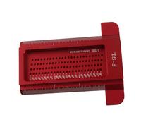 YWBL-WH Regla de Trazado para Carpintería, Regla de Marcado Tipo T de Aleación de Aluminio, Calibre de Posicionamiento de 3 Orificios TS en Pulgadas para Líneas de Diseño, Marcado de Bordes y