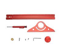 YWBL-WH Regla Escuadra en T de Aleación de Aluminio, Regla de Marcado para Carpintería Tipo T de 13 Pulgadas con Escala de ángulo y Espacio entre Orificios de 2,5 Mm para Medición y Trazado de