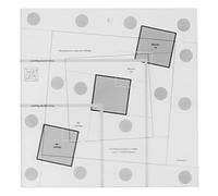 YWBL-WH Regla para Acolchado Log Cabin, Regla Acrílica Transparente para Patchwork, Herramientas para Cortar Tela, Coser y manualidades. (10 pulgadas)