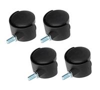 YWBL-WH Rueda para Gabinete, Plástico PU con Freno, Rueda Universal de 1,5 Pulgadas, Ideal para Gabinetes y Carros