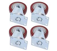 YWBL-WH Ruedas Industriales Pesadas de 4 Paquetes, Ruedas Giratorias de 360° con Pista de Bola de Acero y de PU, para Muebles Carro de Compras Banco de Trabajo (4 pulgadas)