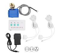 YWBL-WH Sensor de Fugas de Agua 1 válvula Detector de Fugas de Agua de 2 vías Alarma Audible de detección de desbordamiento en el hogar(EU Plug)