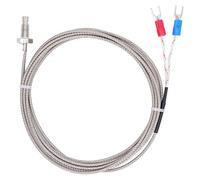 YWBL-WH Sensor de Temperatura de Termopar Tipo K, Sonda de 2 Hilos con Rosca de Tornillo M6 con Cable Blindado de 2 M/4 M, Rango de Medida 0-400 ℃(2meter)