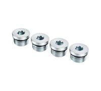 YWBL-WH Tapón de Tubo de Cabeza Hexagonal Interior de 4 Piezas, Anillos Tóricos Sellados