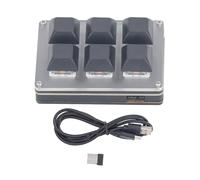 YWBL-WH Teclado Mecánico Inalámbrico Personalizable con 6 Teclas, USB BT 2.4G Tipo C nergética Mejorada