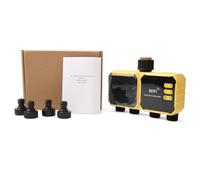 YWBL-WH Temporizador de Riego Inteligente, 4 Zonas Solar Wi Fi APP Control Remoto Válvula de Agua de Jardín Sensor de Lluvia Automático Máquina de Riego para Patio Al Aire Libre Césped