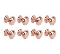YWBL-WH Tirador de Cabeza Redonda, Perillas de Metal para Casa de Muñecas, 8 Piezas para Muebles en Miniatura 1:12 (Color Rojo Cobre)