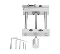 YWBL-WH Tornillo de Banco Plano de Aleación de Aluminio, Prensa de Taladro, Mandíbula de 100 Mm, Apertura de 90 Mm con Llave Hexagonal, Mini Abrazadera de Mesa para Carpintería, Banco, Perforación,