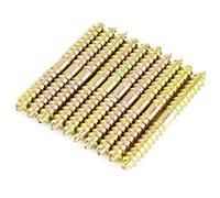 YWBL-WH Tornillo de Pasador de 6x60 Mm, Paquete de 10 Tornillos de Doble Extremo, Conector de Muebles Chapado en Zinc para Proyectos de Carpintería y Bricolaje