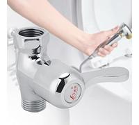 YWBL-WH Válvula de Cierre de Agua G1 de 2 Pulgadas, Válvula de Rosca Recta de Cobre, Conexión Hembra a Macho de 0,8 MPa para Baño, Cocina, Inodoro, Reparación de Plomería con Tamaño Compacto de 7 X