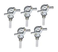 YWBL-WH Válvula de Cierre del Tanque de de 5 Piezas, M10x1 25 Rosca Macho Accesorios para Motores de Gas de Hierro de Aleación de Aluminio, con Interruptor de Rotación de 90 Grados,