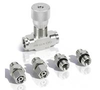 YWBL-WH Válvula de Control de Caudal Hidráulico Válvula de Acelerador Hidráulico Aguja STB NPT Restrictor Bidireccional con Conexión M14 para Control de Velocidad del Cilindro