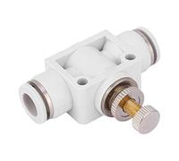 YWBL-WH Válvula de Control de Velocidad de Aire Blanca, Conector Ajustable de Latón para Herramientas Neumáticas, Diámetro de Entrada de Aire de 4 Mm a 10 Mm para un Trabajo Eficiente (4)
