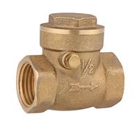 YWBL-WH Válvula de Retención de Clapeta de Latón con Rosca Hembra DN15 para Aceite, Agua, Gas y aire.