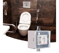 YWBL-WH Válvula de Sensor de Inducción Infrarroja para Urinario, Válvula de Descarga Automática de Acero Inoxidable de Cobre, Montaje en Pared con Batería CC Oculta con Control Manual para Baño de