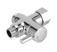 YWBL-WH Válvula Desviadora Cromada de 3 Vías para Baño de Ducha Válvula Desviadora de Tres Vías Pulida de Latón con de Metal para Cabezal de Ducha de Mano (Distribuidor de agua 3/8 D)