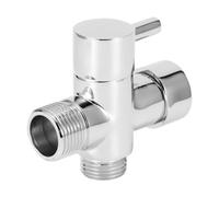 YWBL-WH Válvula Desviadora Cromada de 3 Vías para Baño de Ducha Válvula Desviadora de Tres Vías Pulida de Latón con de Metal para Cabezal de Ducha de Mano (Distribuidor de agua 7/8 C)