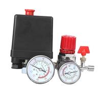 YWBL-WH Válvula Interruptora de Control de Presión con Manómetros Dobles Regulador del Colector del Compresor de Aire Diseño de 4 Orificios 90 a 125 PSI Normalmente Cerrado para Sistemas de Aire de