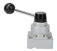 YWBL-WH Válvula Manual de 4 Vías, Aleación de Aluminio, Diseño Liviano, Funcionamiento Suave, Ideal para Sistemas de Tuberías de Aire y Fácil Instalación