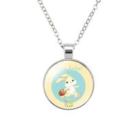 YWBleked de conejito de Pascua para niñas/mujeres, joyería de conejito para niñas, pendientes de conejito, con colgante de conejo, joyería de Pascua para niñas Collares de la Amistad (C, 6x6x1cm)