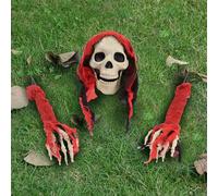 YWBleked Disfraces HalloweenHalloween para la Cabeza, Juego de Piezas, simulación de Gateo, decoración Esqueleto Brazo Soporte Cilindro Decoración Eventos (C, One Size)