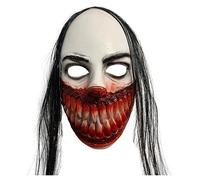YWBleked Mascaras Halloween Realistasde Halloween Asustando a la Gente Casa Divertida Vestirse Accesorios Sombreros Careta Realista Mujer (Black, One Size)