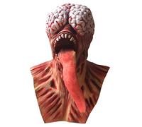 YWBleked Mascaras HalloweenScary Big Heart Big Long Tongue Sin Rostro Latex Headgear Party Halloween Halloween Scary Headgear Tenedor Cosplay Party Props Disfraz Terrorista (AS Show, One Size)